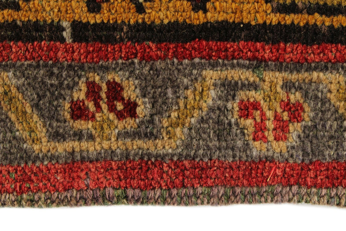 5x12 Red and Gold Turkish Tribal Runner