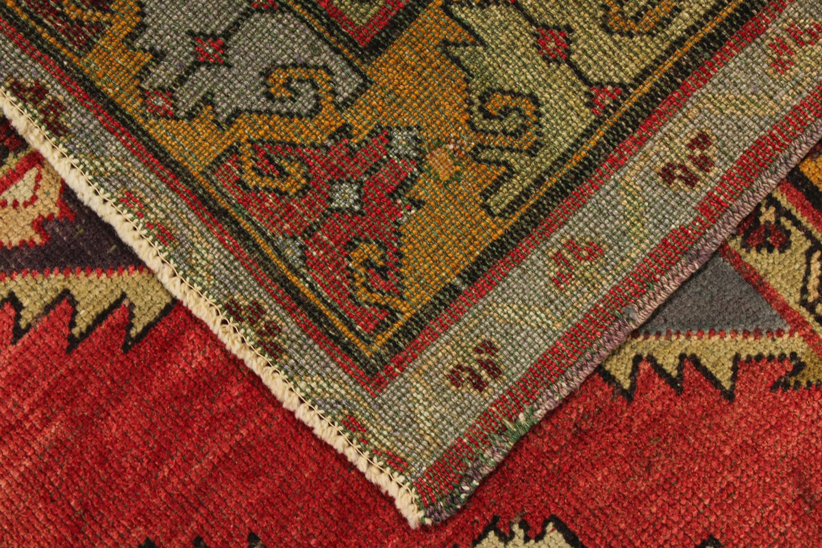 5x12 Red and Gold Turkish Tribal Runner