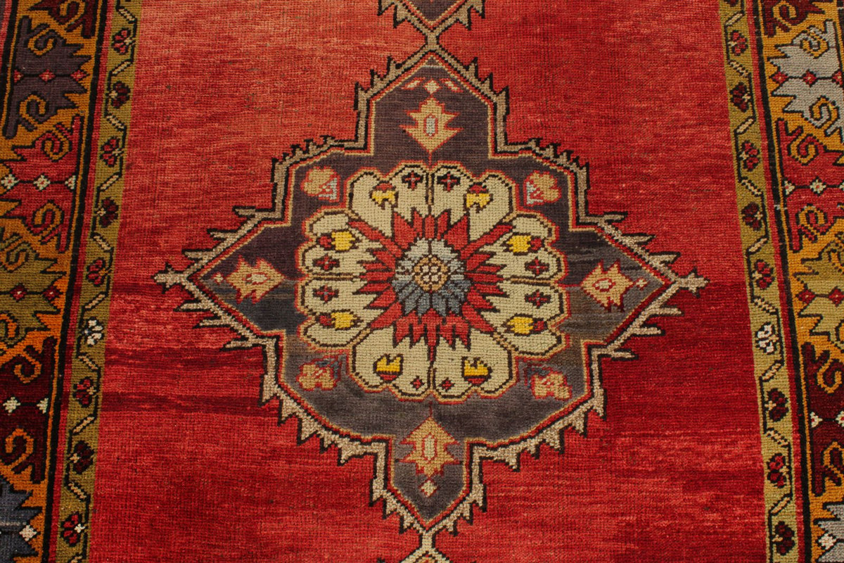 5x12 Red and Gold Turkish Tribal Runner