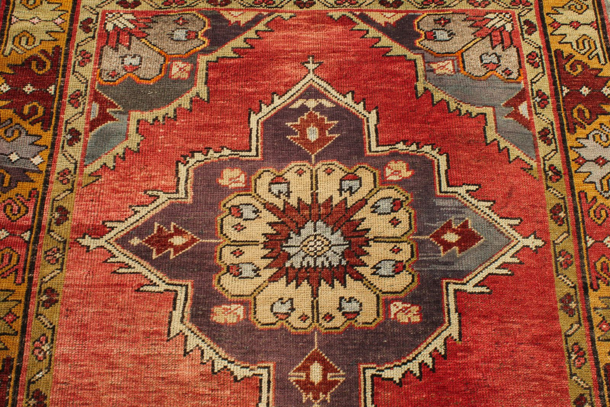 5x12 Red and Gold Turkish Tribal Runner