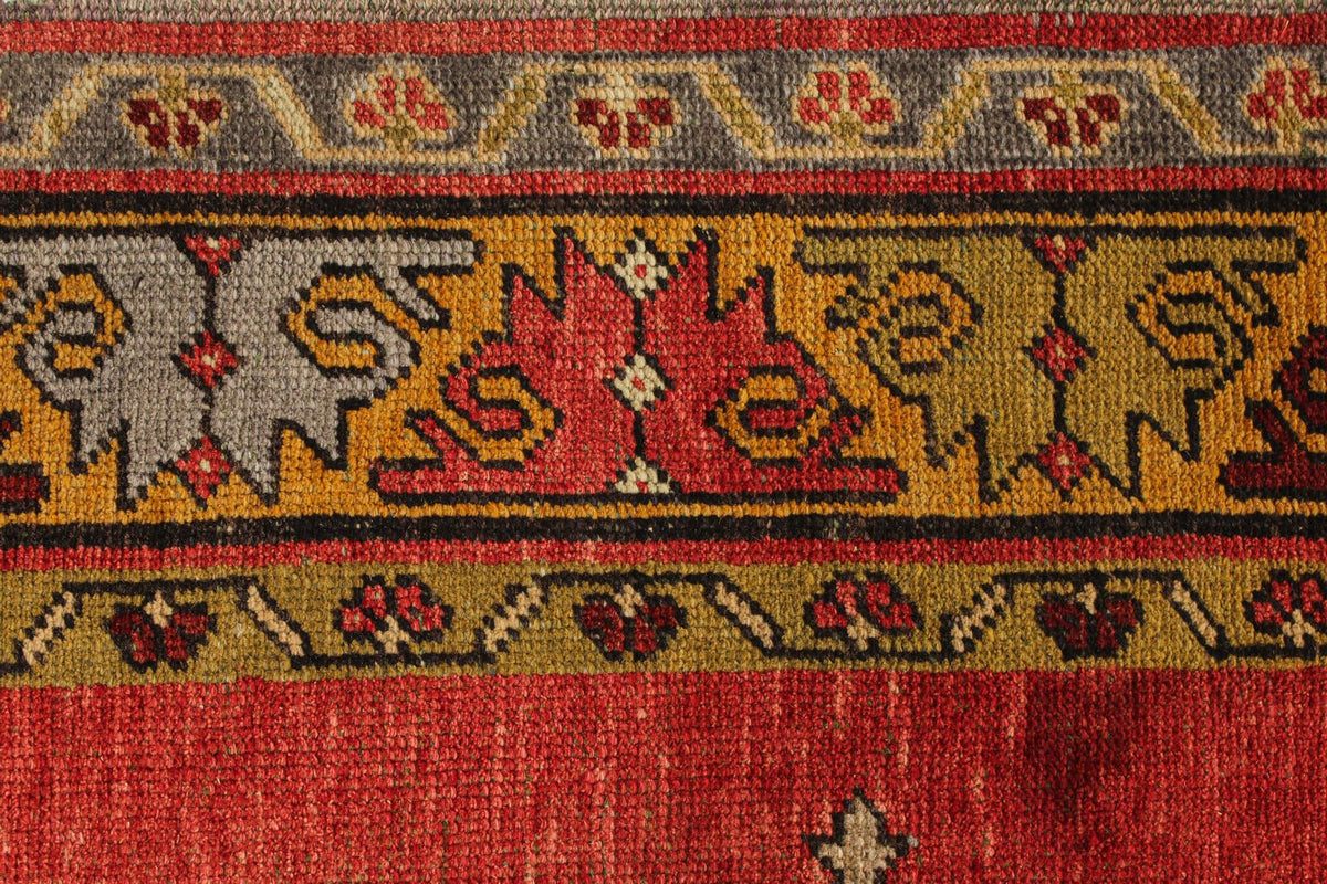 5x12 Red and Gold Turkish Tribal Runner