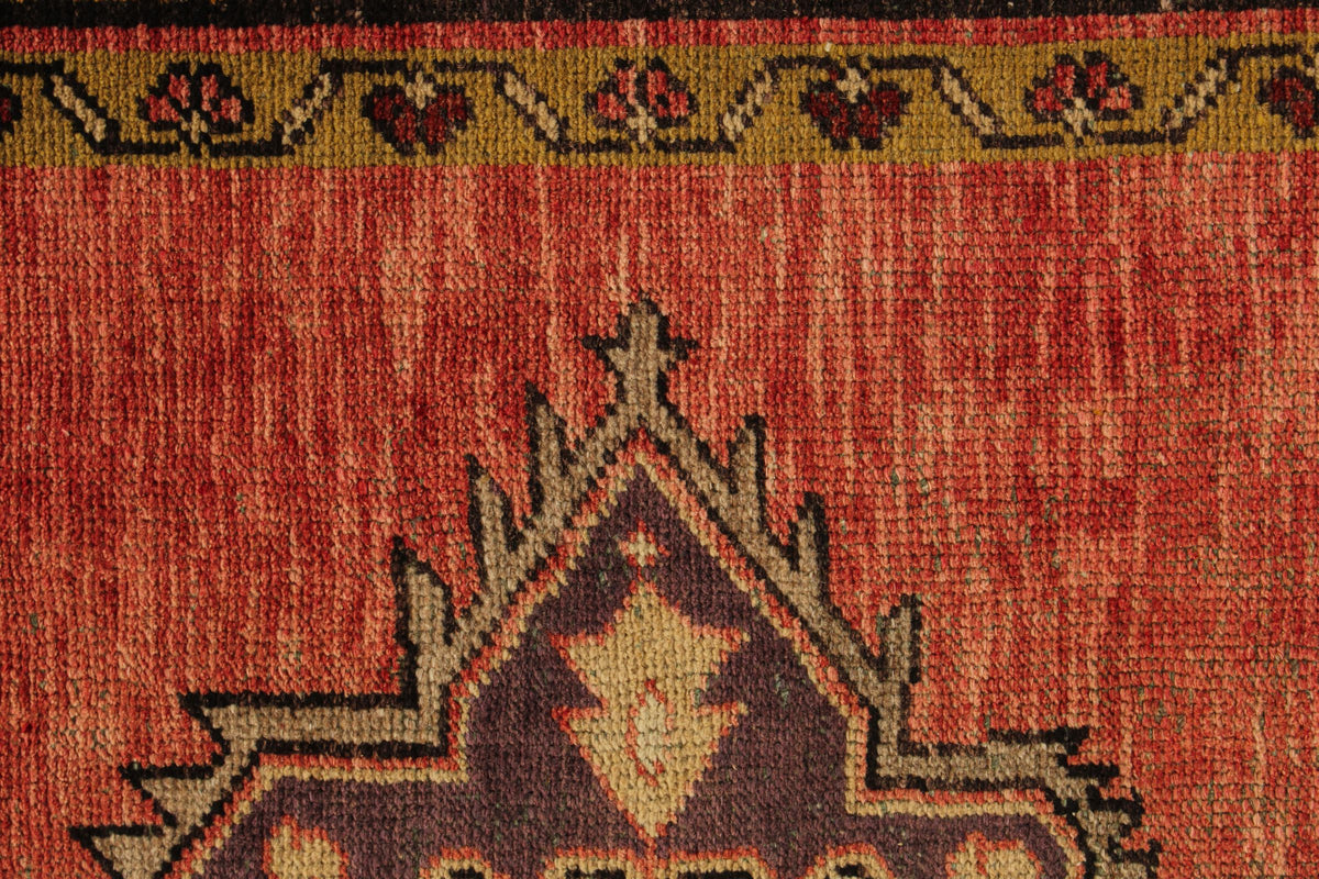 5x12 Red and Gold Turkish Tribal Runner