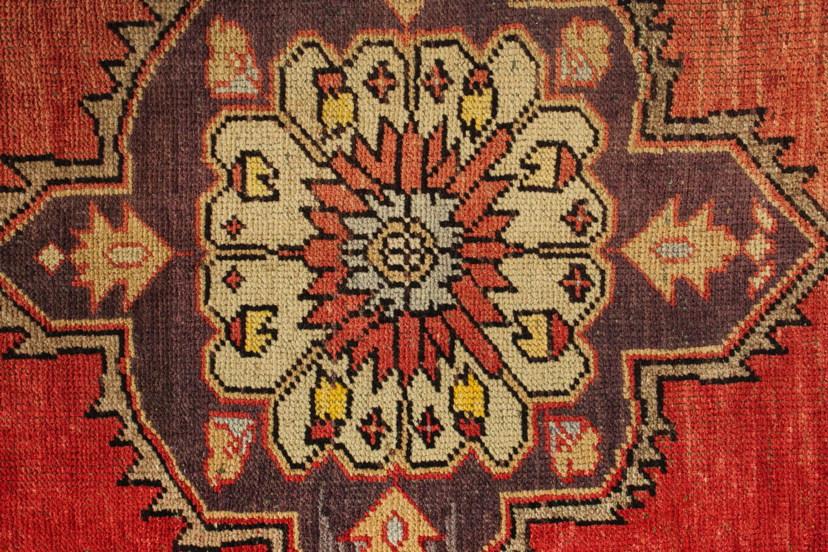 5x12 Red and Gold Turkish Tribal Runner