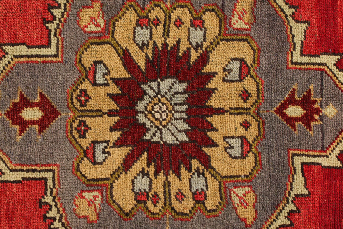 5x12 Red and Gold Turkish Tribal Runner