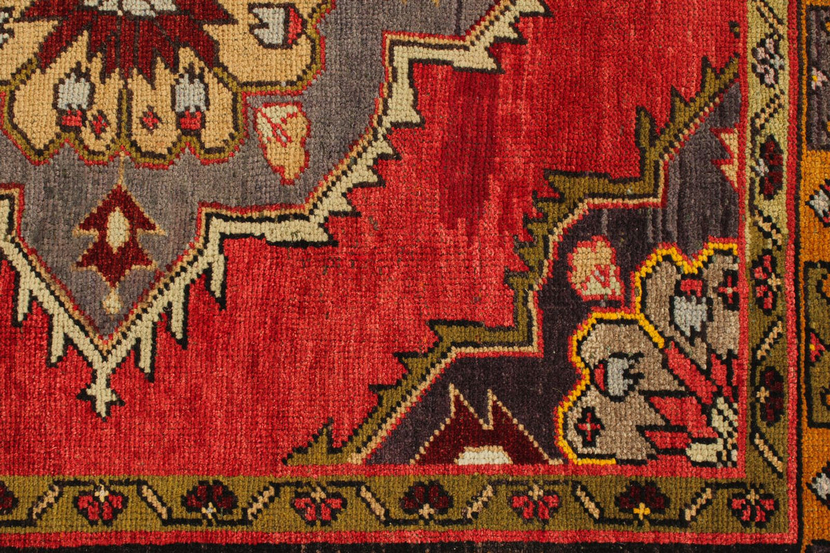 5x12 Red and Gold Turkish Tribal Runner
