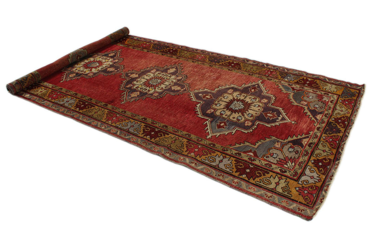 5x12 Red and Gold Turkish Tribal Runner