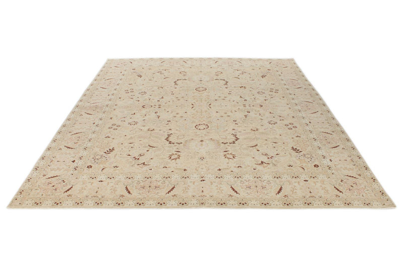 8x10 Ivory and Brown Persian Traditional Rug