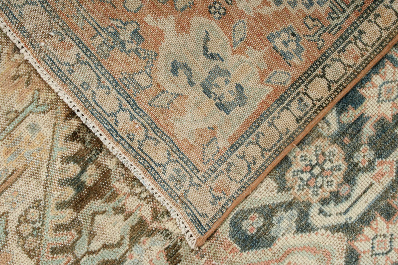 5x11 Blue and Peach Persian Tribal Runner