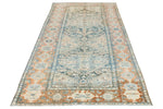 5x11 Blue and Peach Persian Tribal Runner