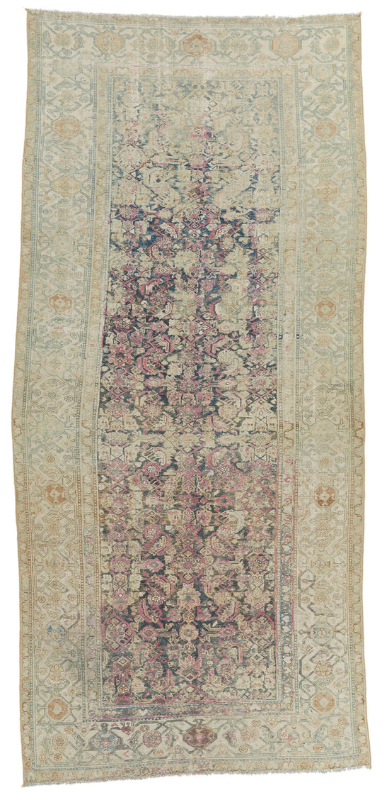 5x11 Purple and Beige Persian Tribal Runner