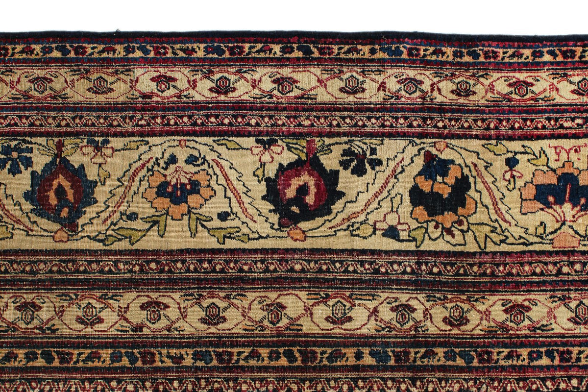 10x17 Burgundy and Ivory Persian Rug