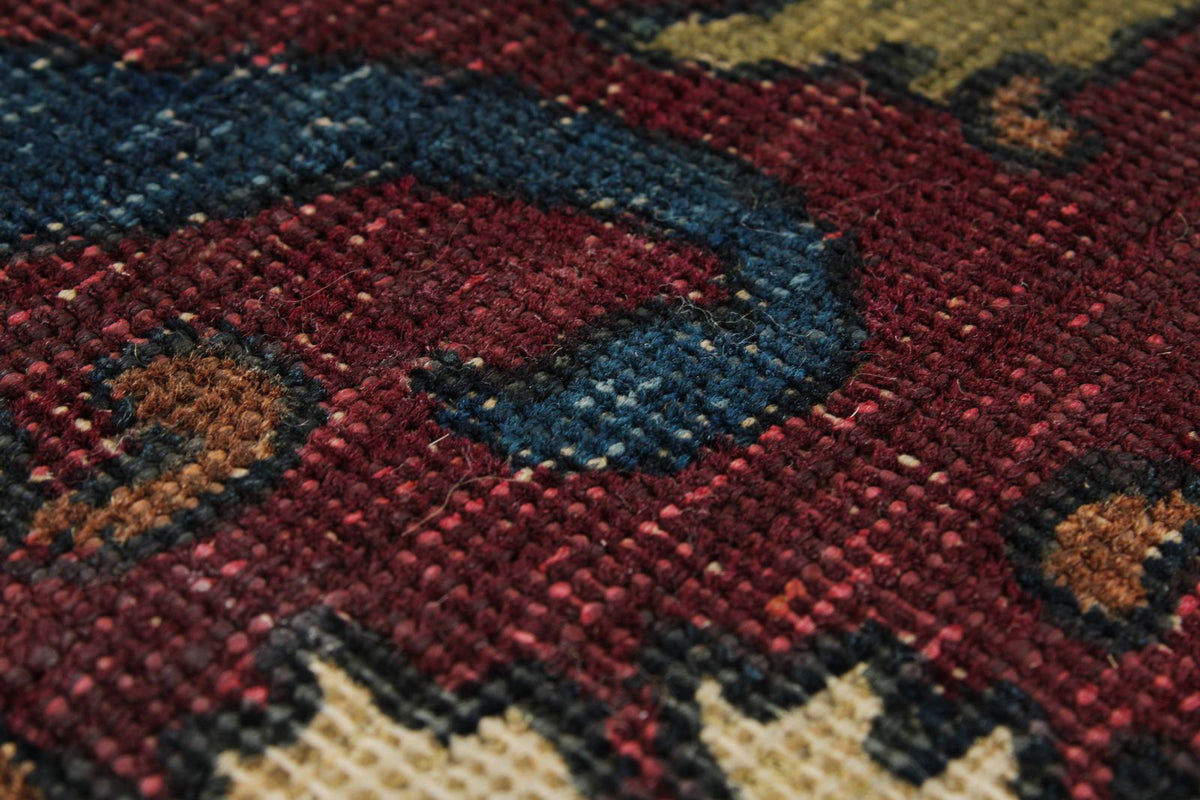 10x17 Burgundy and Ivory Persian Rug