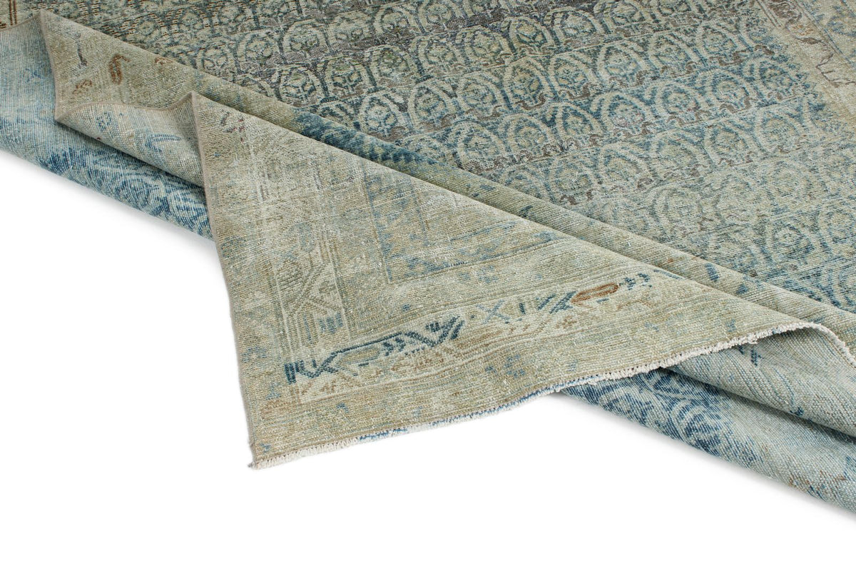 7x19 Navy and Ivory Persian Tribal Runner