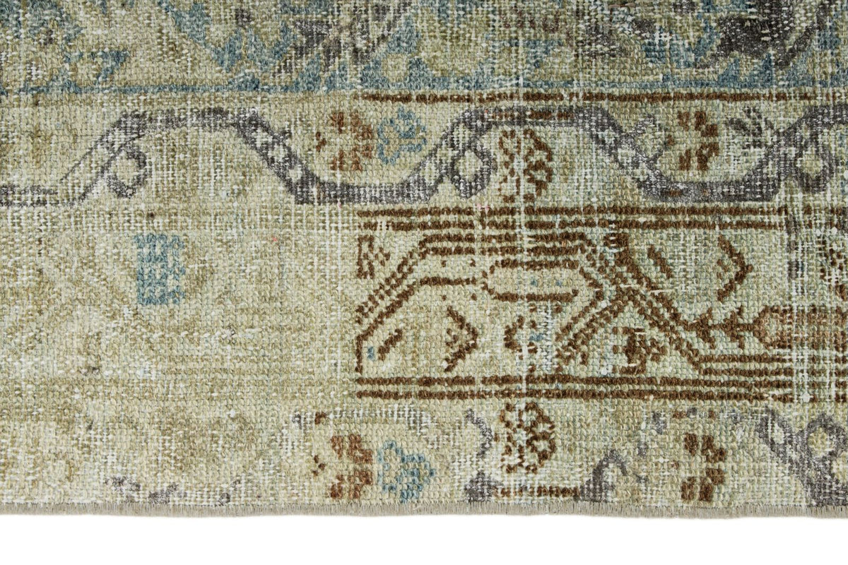 7x19 Navy and Ivory Persian Tribal Runner
