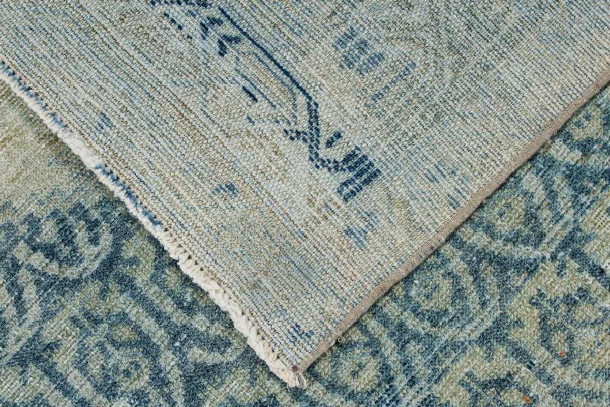7x19 Navy and Ivory Persian Tribal Runner