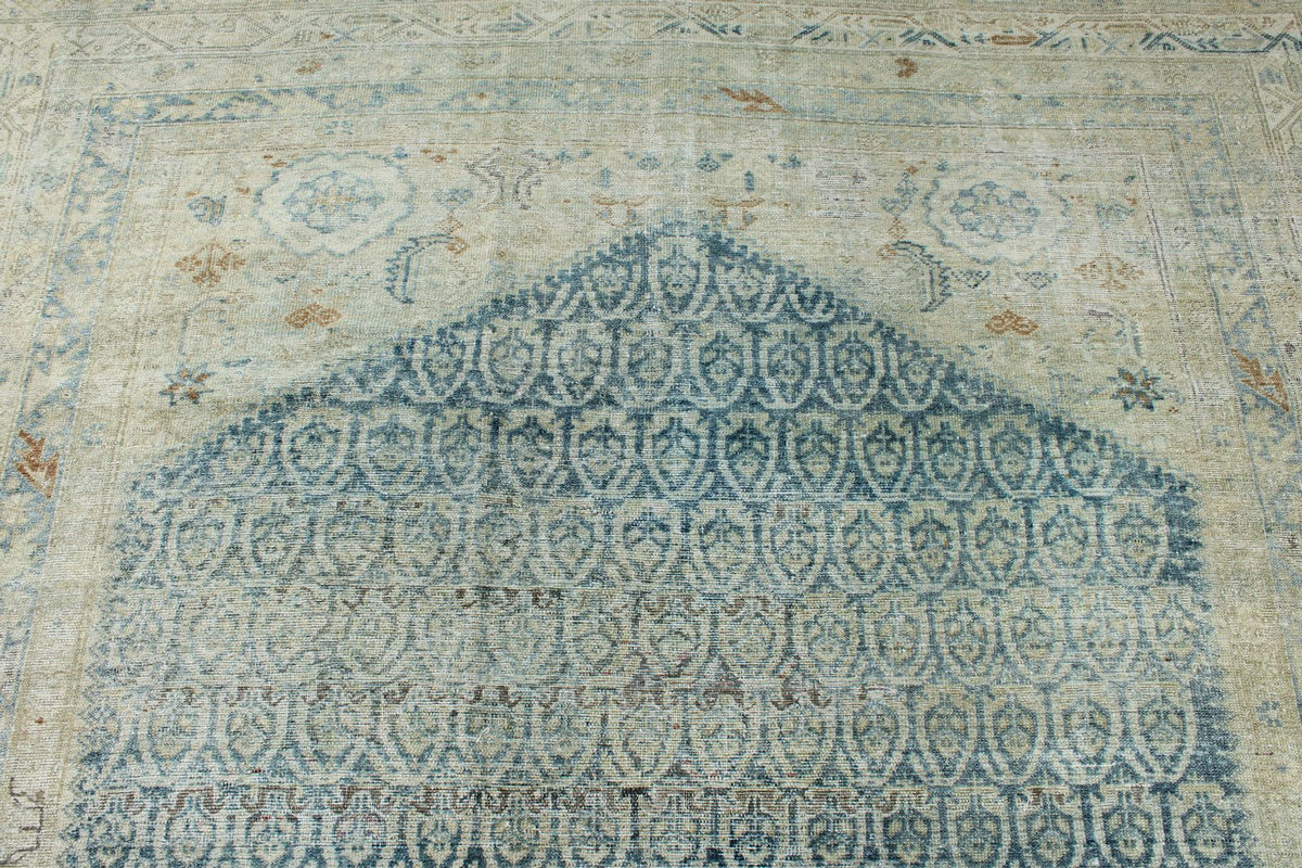 7x19 Navy and Ivory Persian Tribal Runner