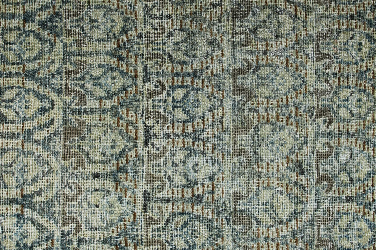 7x19 Navy and Ivory Persian Tribal Runner