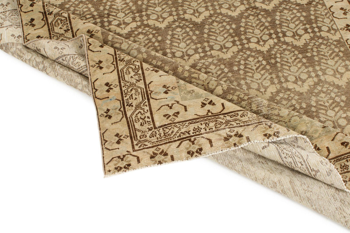 6x14 Brown and Ivory Persian Tribal Runner