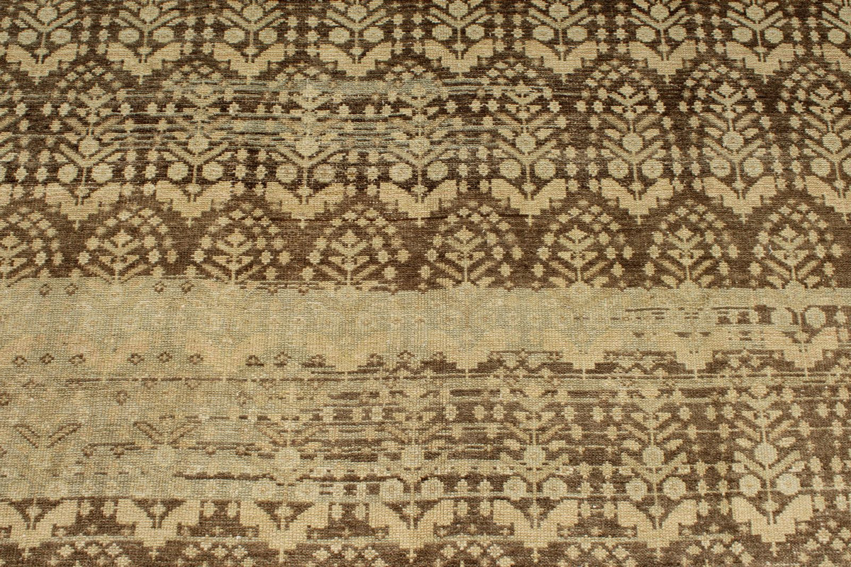 6x14 Brown and Ivory Persian Tribal Runner