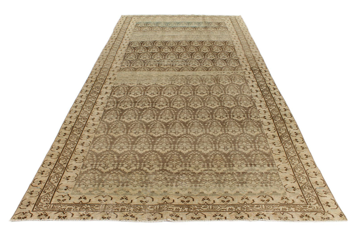 6x14 Brown and Ivory Persian Tribal Runner