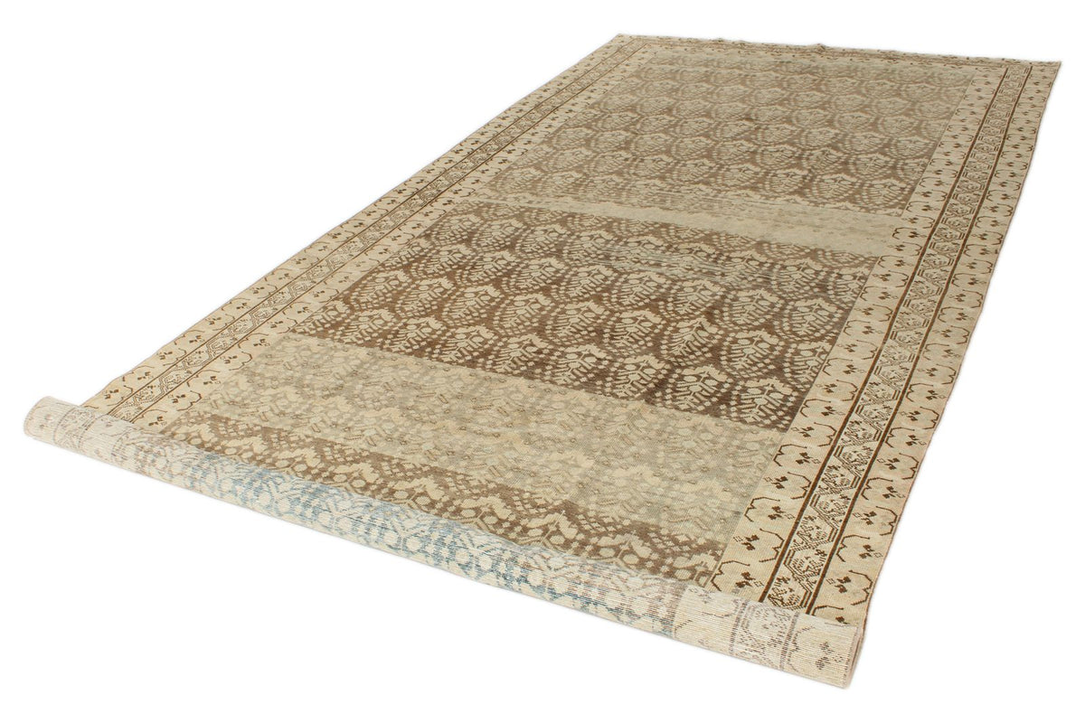 6x14 Brown and Ivory Persian Tribal Runner