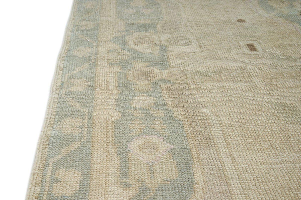 5x8 Ivory and Ivory Turkish Tribal Rug
