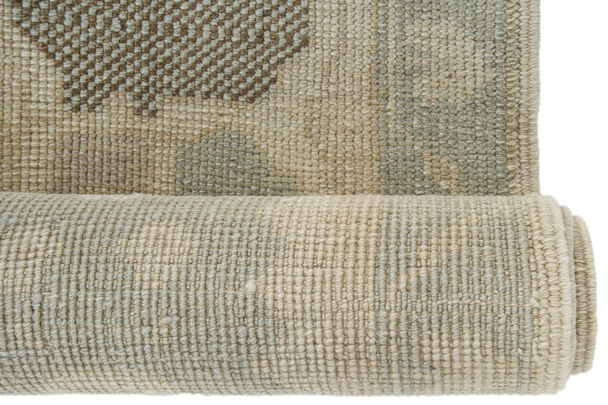 5x8 Ivory and Ivory Turkish Tribal Rug