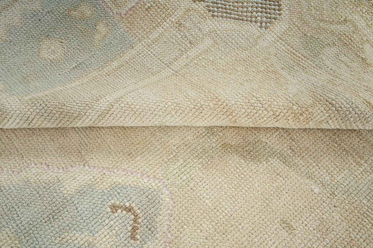5x8 Ivory and Ivory Turkish Tribal Rug