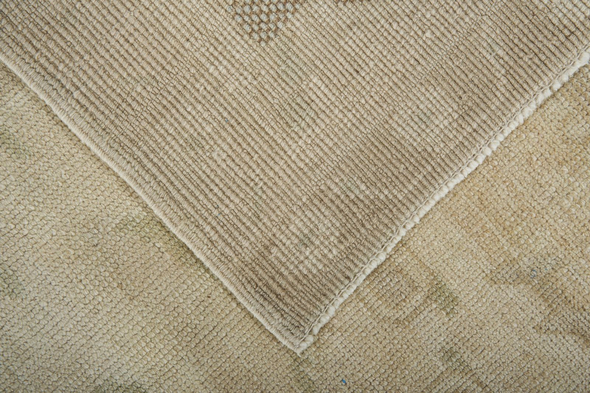 5x8 Ivory and Ivory Turkish Tribal Rug