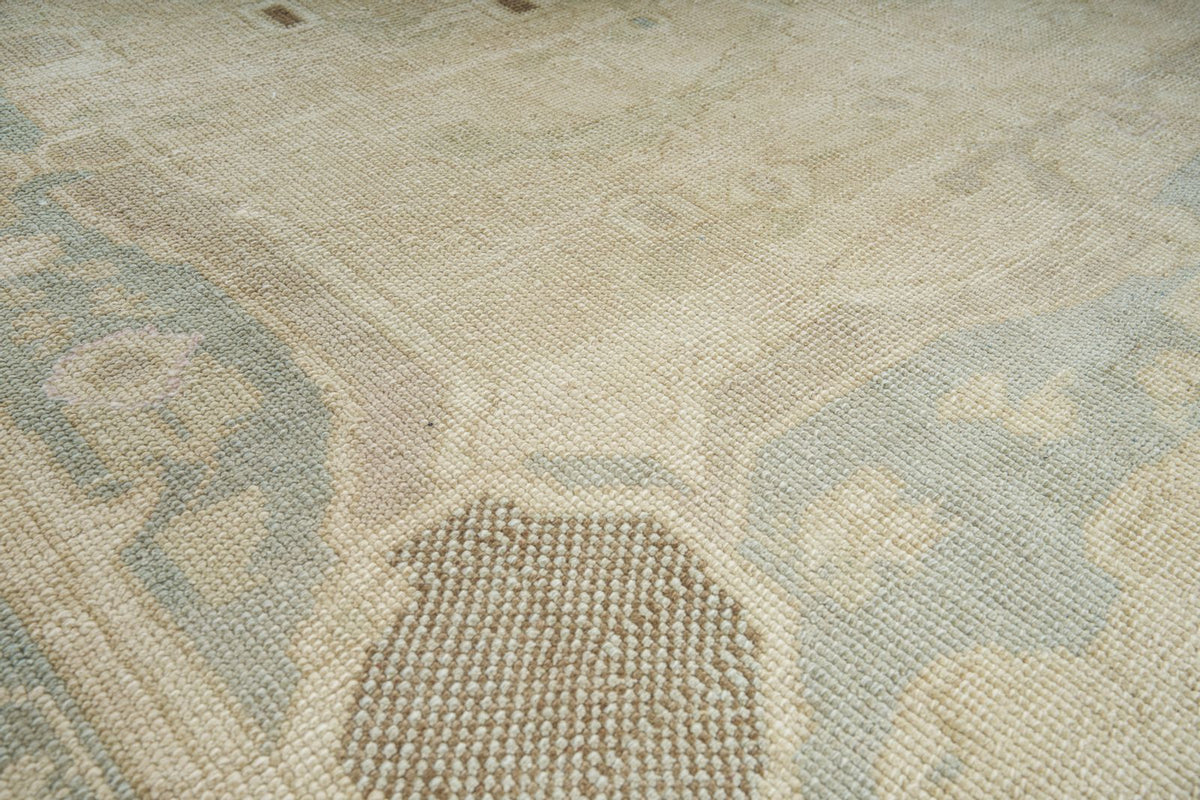 5x8 Ivory and Ivory Turkish Tribal Rug