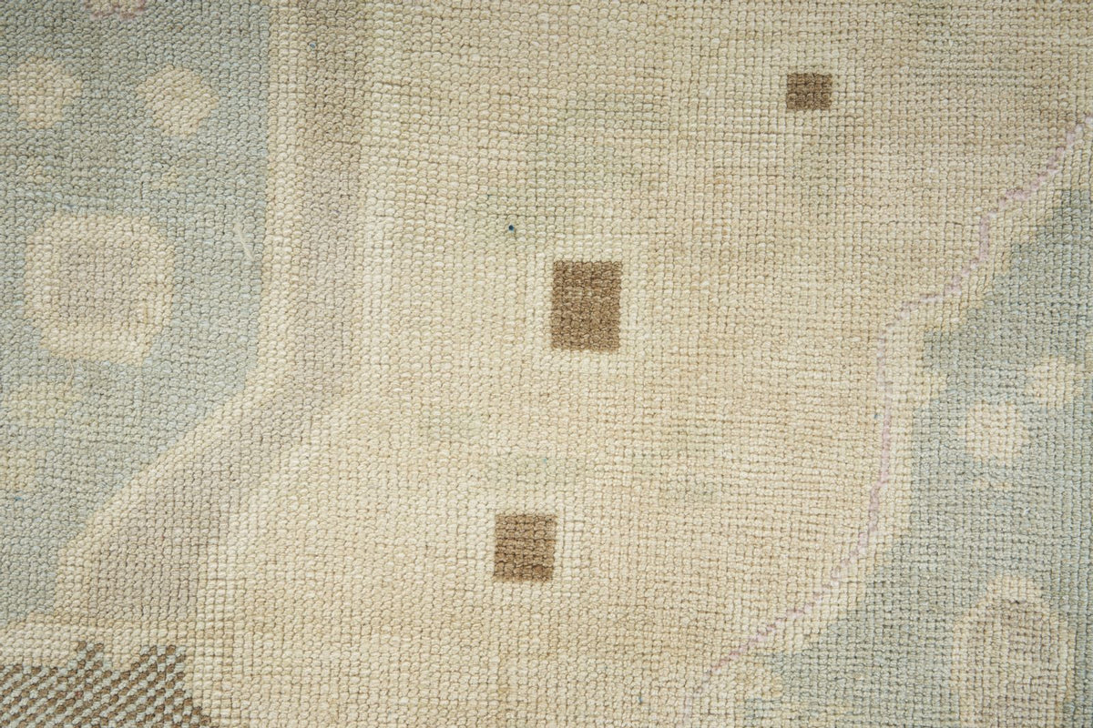 5x8 Ivory and Ivory Turkish Tribal Rug