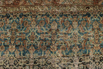 7x7 Navy and Rust Persian Tribal Rug