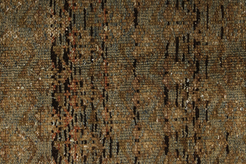 7x15 Brown and Beige Persian Tribal Runner