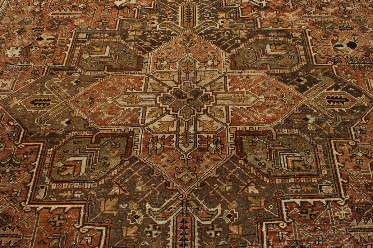 11x18 Rust and Brown Persian Rug