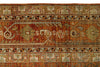 8x16 Olive Green and Rust Turkish Tribal Runner