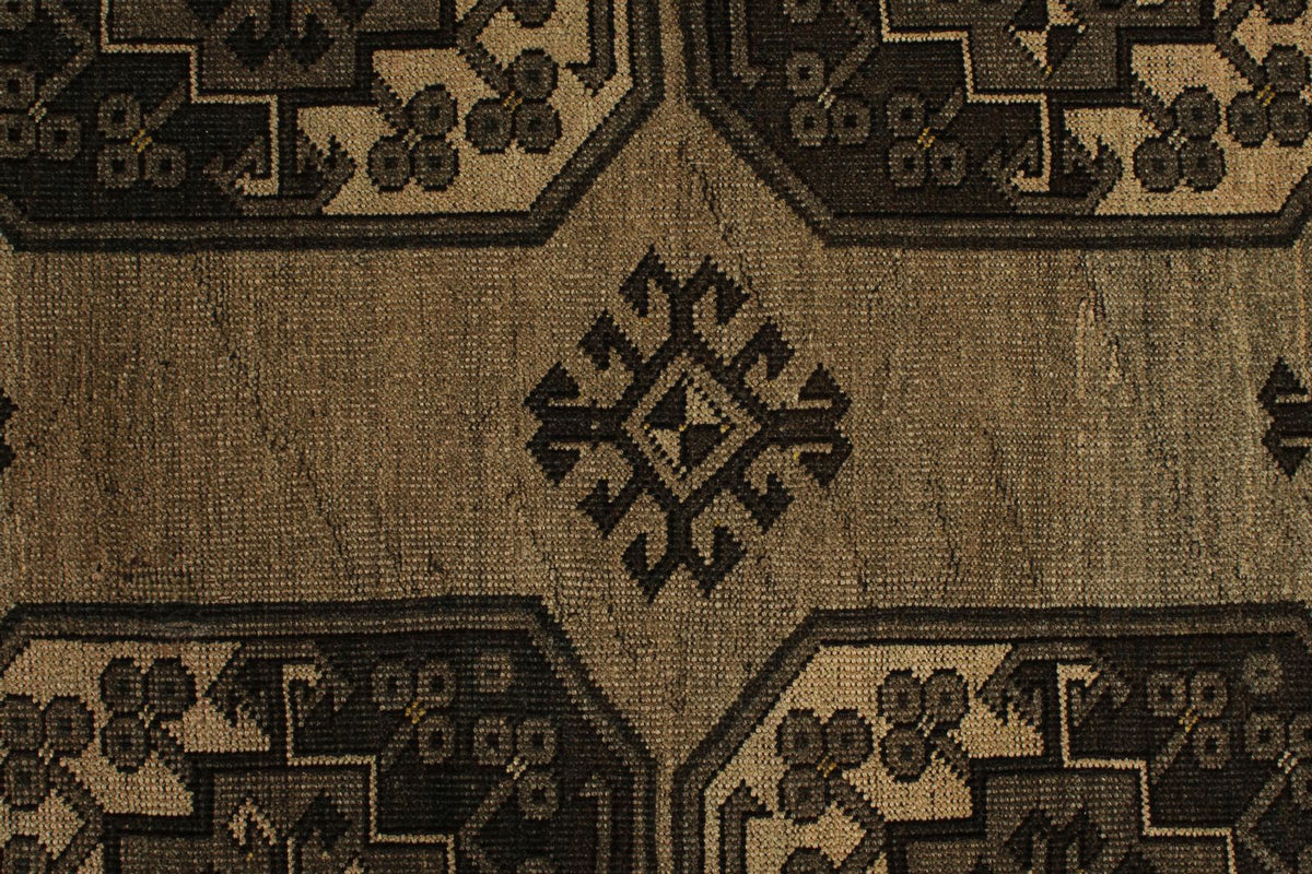 11x14 Brown and Dark Brown Turkish Tribal Rug