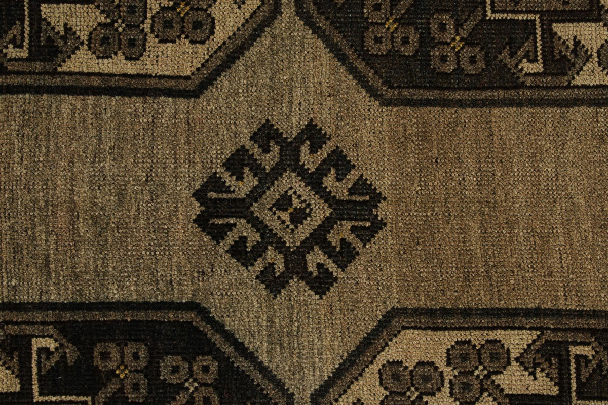 11x14 Brown and Dark Brown Turkish Tribal Rug