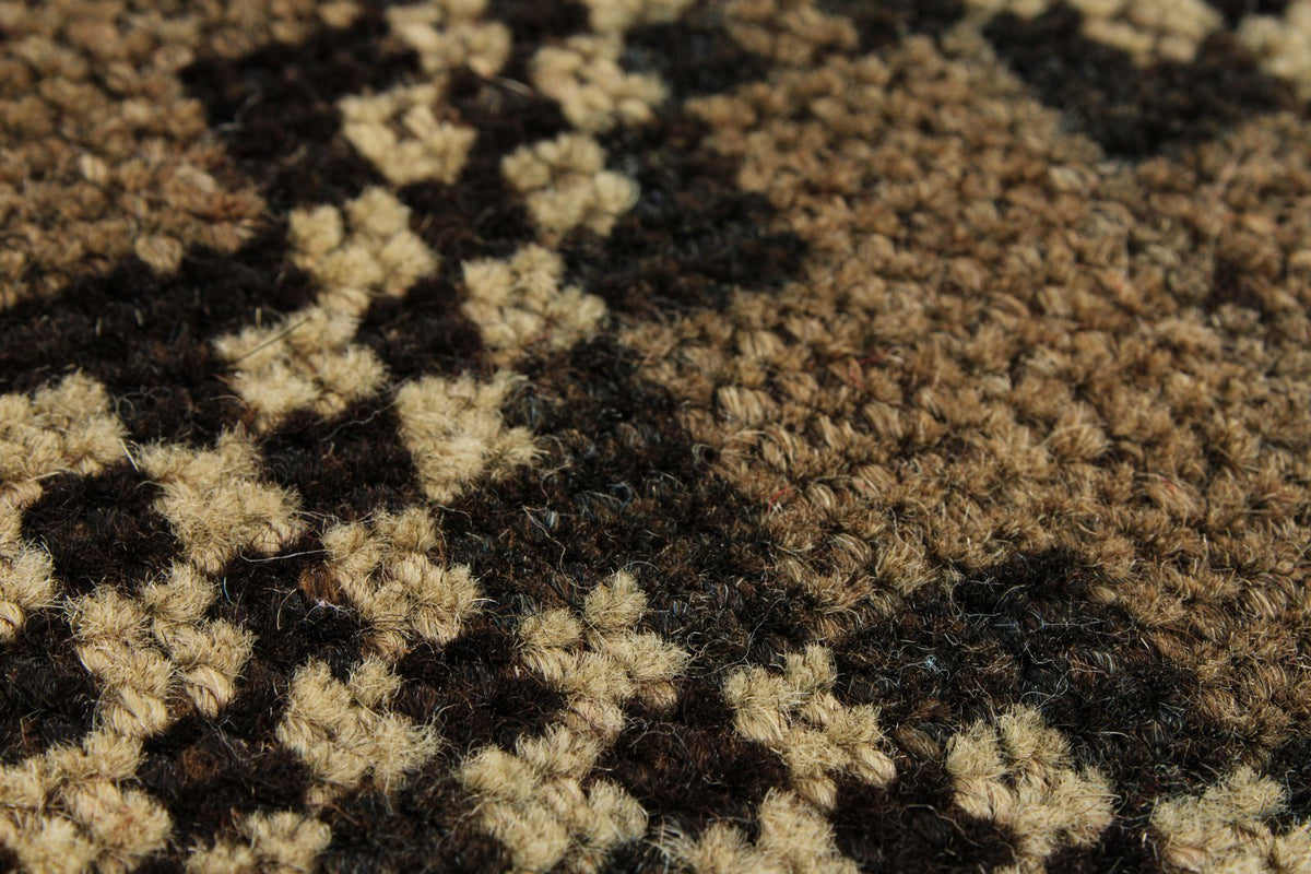 11x14 Brown and Dark Brown Turkish Tribal Rug
