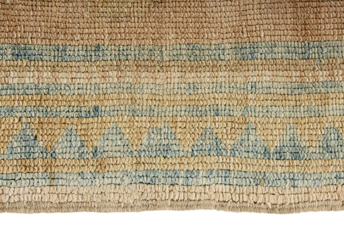 8x16 Peach and Blue Turkish Tribal Rug
