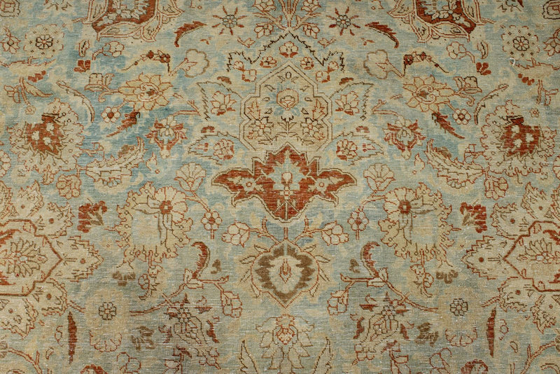 10x13 Blue and Rust Persian Traditional Rug