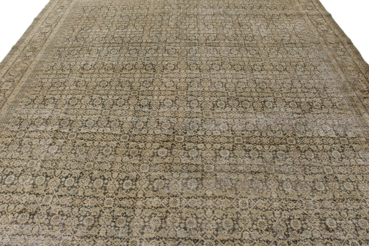 10x13 Brown and Light Brown Persian Traditional Rug