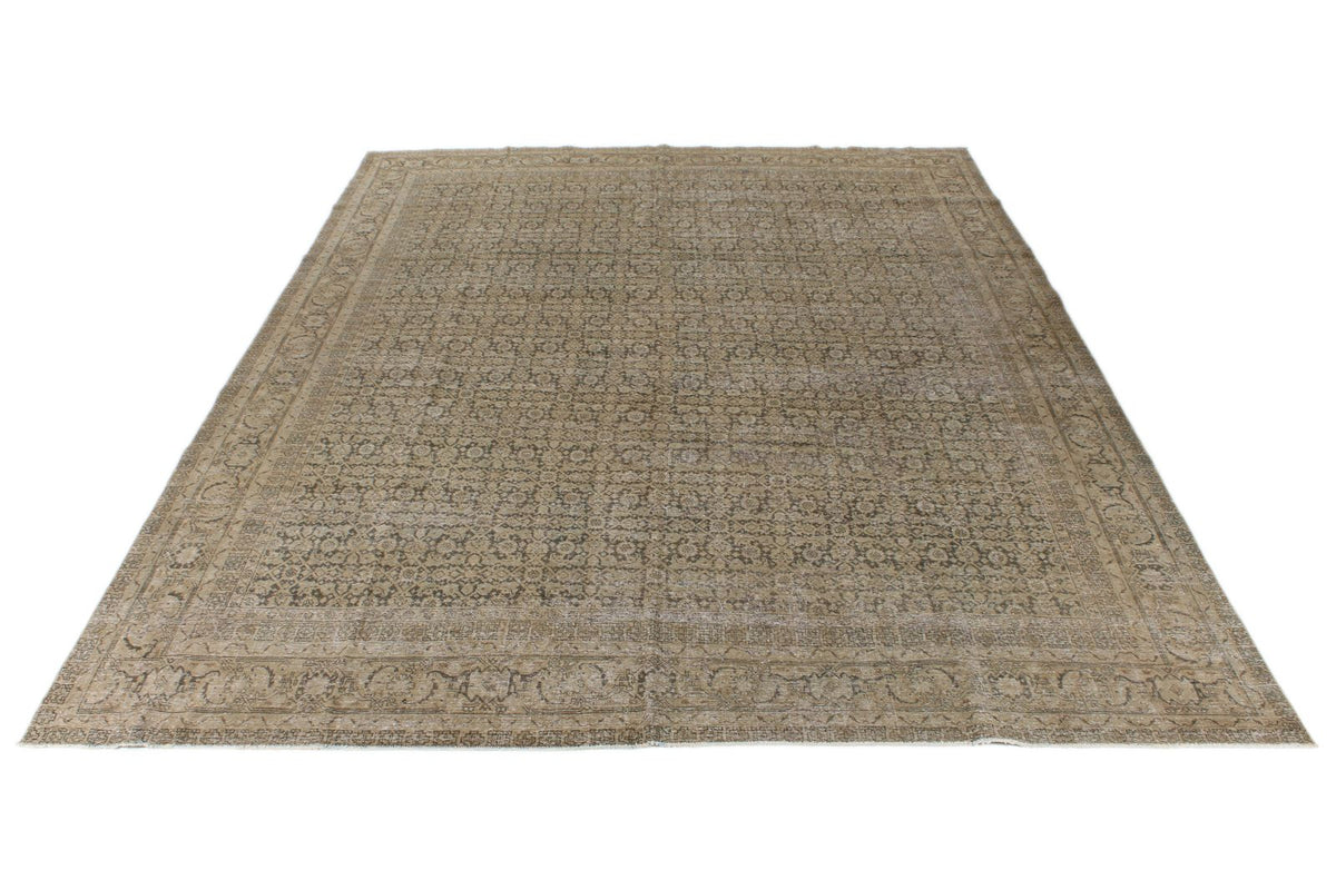 10x13 Brown and Light Brown Persian Traditional Rug