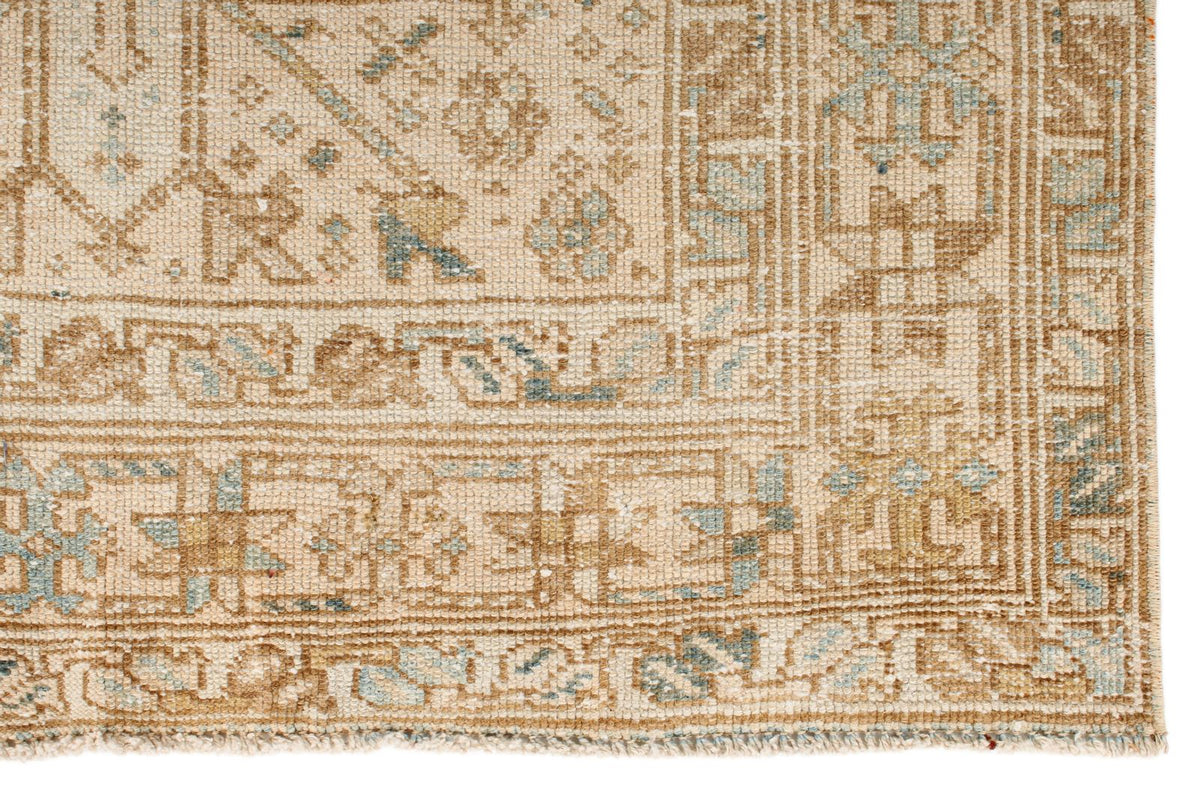 4x11 Ivory and Beige Turkish Oushak Runner