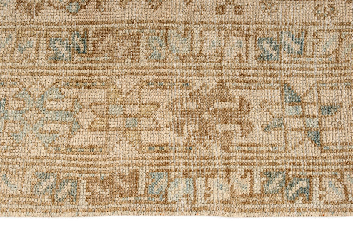 4x11 Ivory and Beige Turkish Oushak Runner