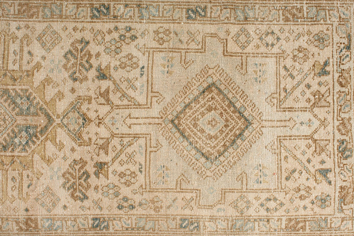 4x11 Ivory and Beige Turkish Oushak Runner