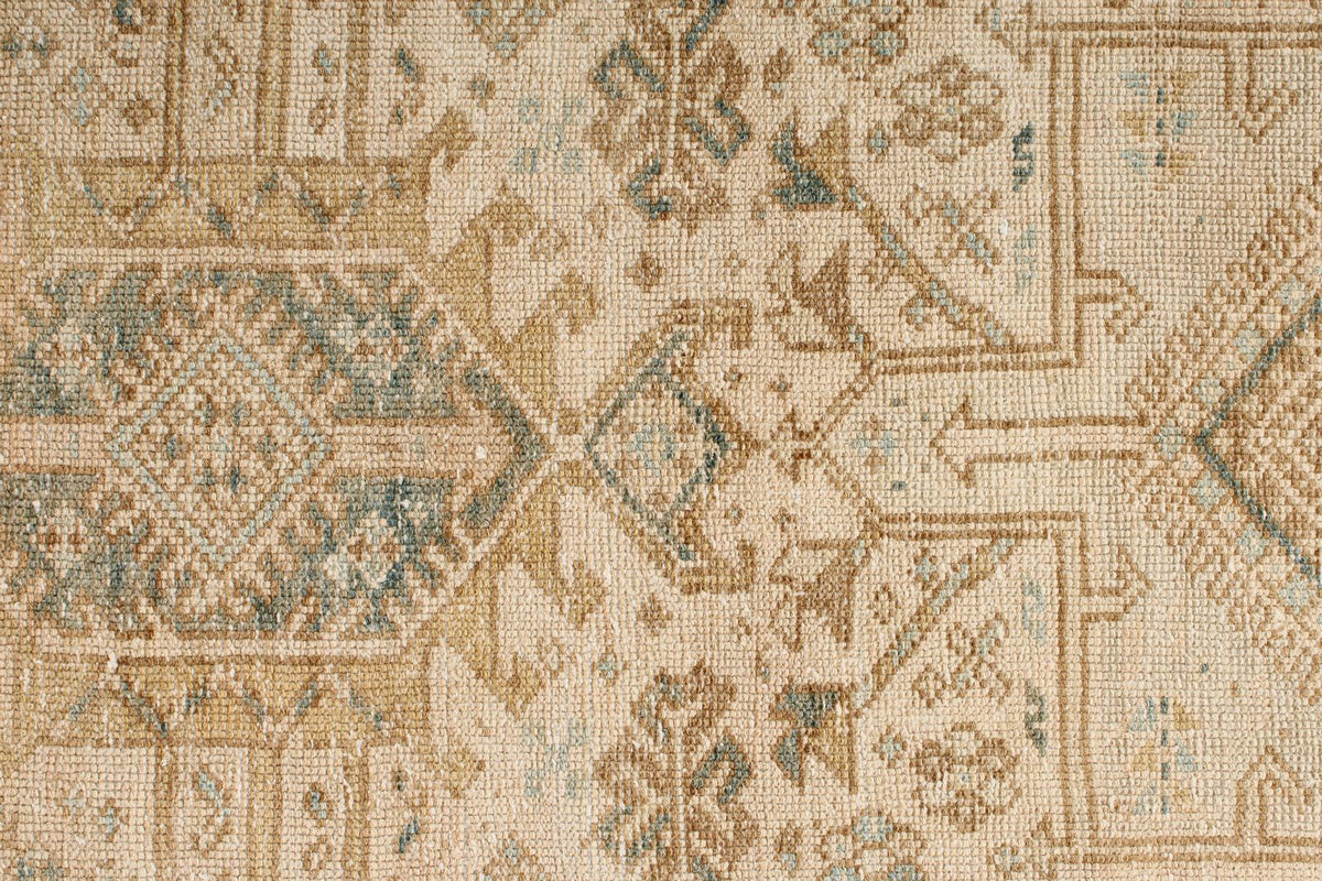 4x11 Ivory and Beige Turkish Oushak Runner