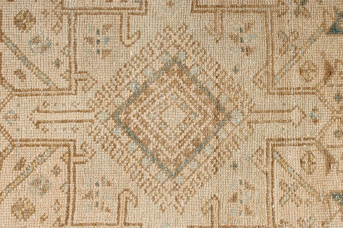 4x11 Ivory and Beige Turkish Oushak Runner