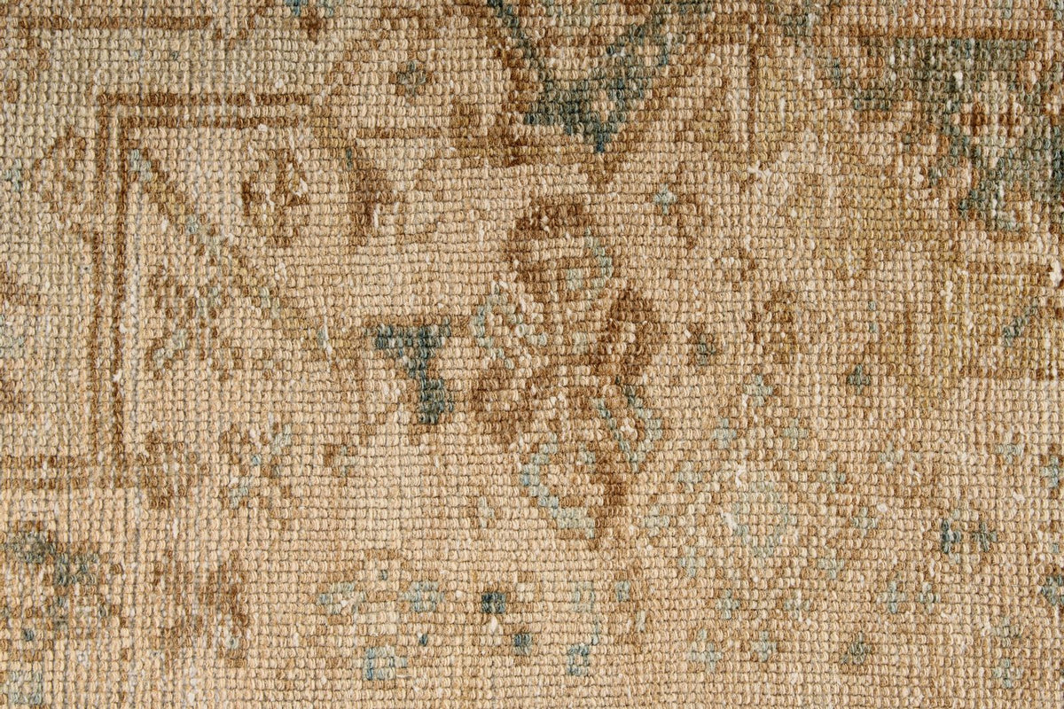 4x11 Ivory and Beige Turkish Oushak Runner