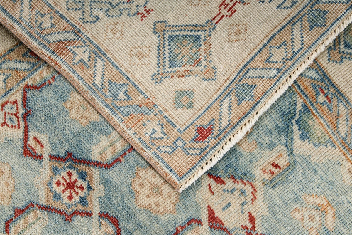 3x12 Blue and Ivory Anatolian Tribal Runner