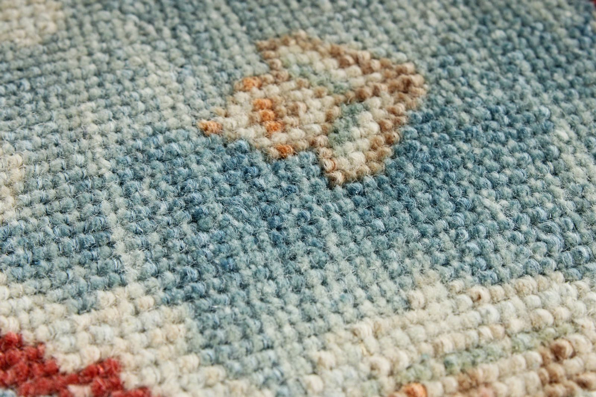 3x12 Blue and Ivory Anatolian Tribal Runner